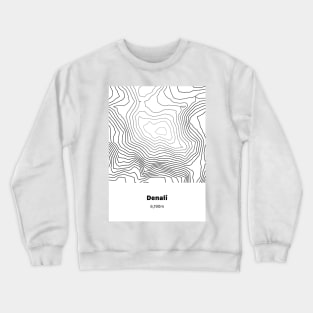 Denali Topographic Map Crewneck Sweatshirt